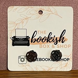 Bookish Box Rose Earrings